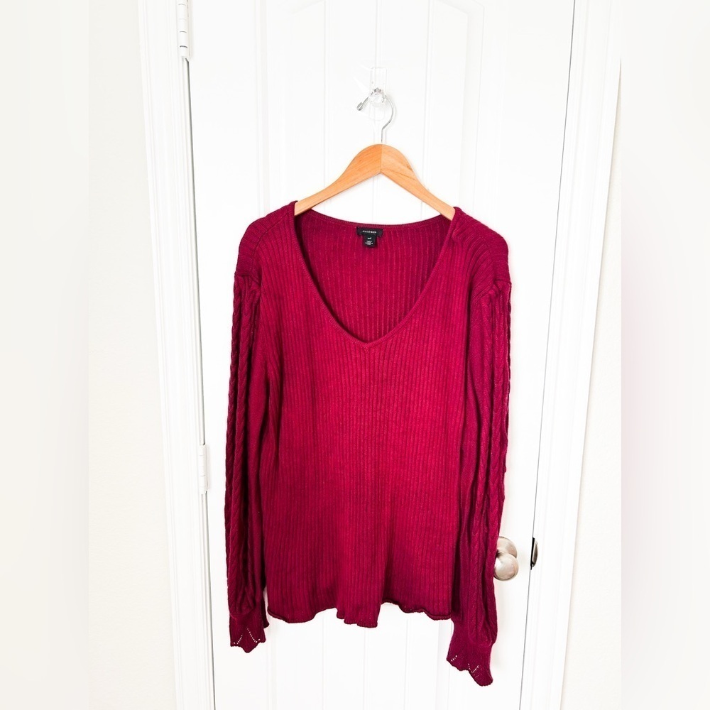 Halogen Burgundy Sweater Size XXL